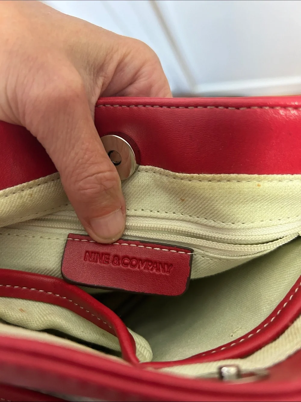 Nine West Red Classic Shoulder Bag - Elegant Everyday Tote